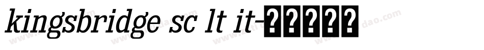 kingsbridge sc lt it字体转换